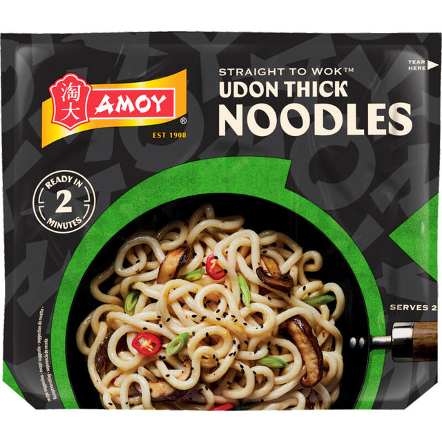 Amoy Straight to Wok Udon Thick Noodles - Worldwide Delivery - Order Online