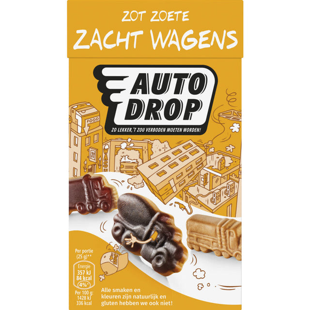 Autodrop Zot Zoete Zacht Wagens Liquorice, 235g