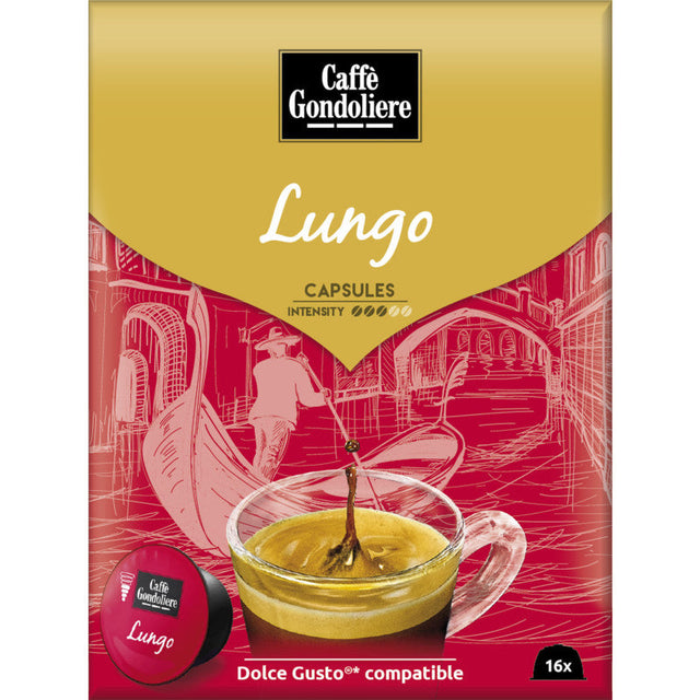 Caffe Gondoliere Dolce Gusto Lungo - Worldwide Delivery - Order Online
