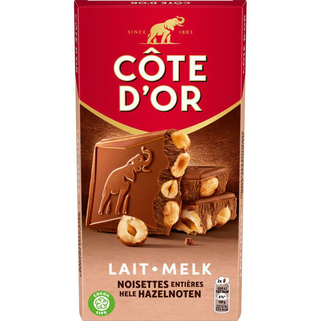 Côte d'Or Bloc Milk Hazelnut - Worldwide Delivery - Order Online