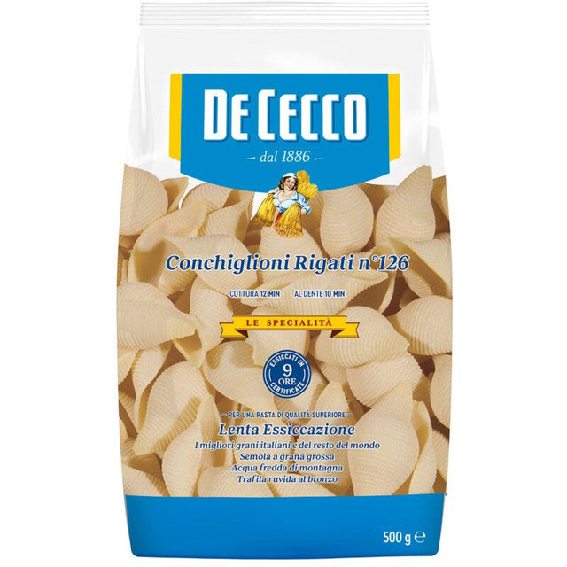 De Cecco Conchiglioni Rigati No. 126 Pasta, 500g