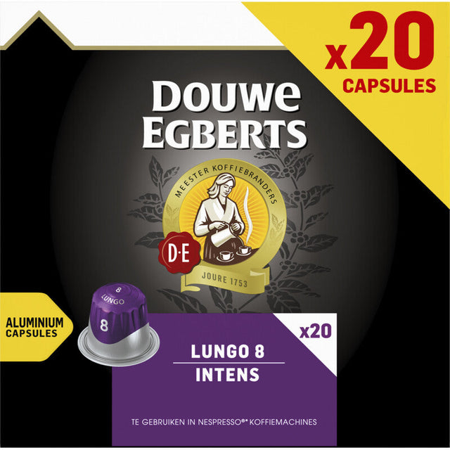 Douwe Egberts Lungo Intens Coffee Cups, 20 capsules
