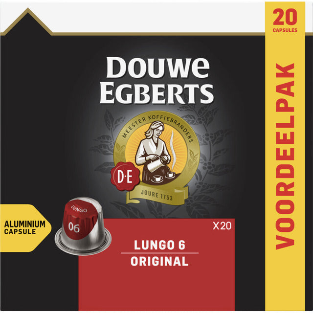 Douwe Egberts Lungo Original Coffee Cups, 20 capsules