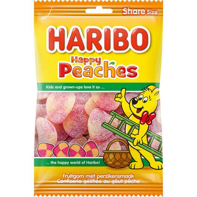 Haribo Peaches Fruit Gums, 250g