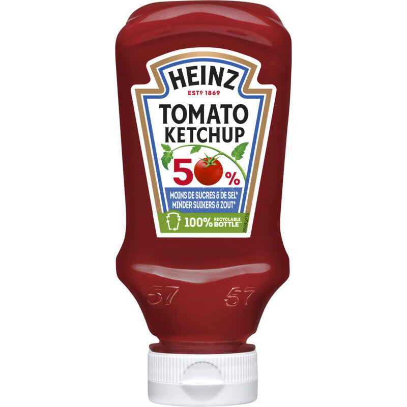Heinz Tomato Ketchup 50% minder suiker & zout - Worldwide Delivery - Order Online