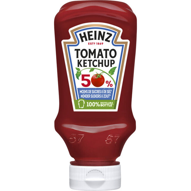 Heinz Tomato Ketchup 50% minder suiker & zout, 220ml