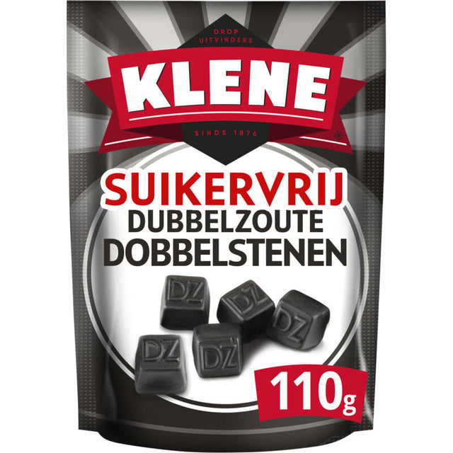 Klene Double Salt Dice Sugar Free Liquorice, 105g