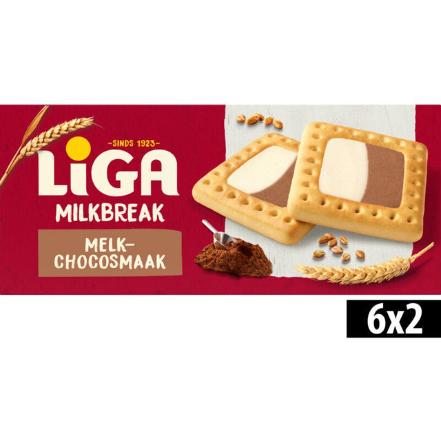 Liga Milkbreak Biscuits Duo Milk-chocolate - Worldwide Delivery - Order Online