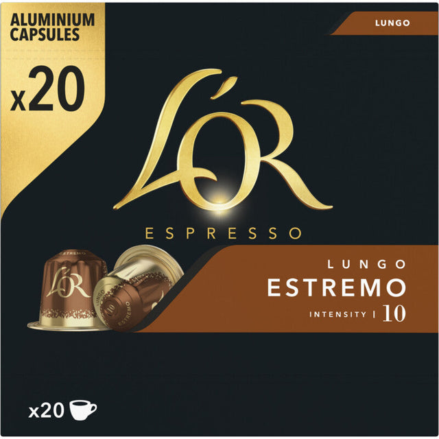 L'OR Espresso Lungo Estremo Coffee Cups, 20 capsules