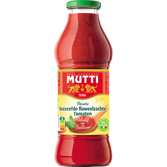 Mutti Passata Sieved Tomatoes Basil - Worldwide Delivery - Order Online