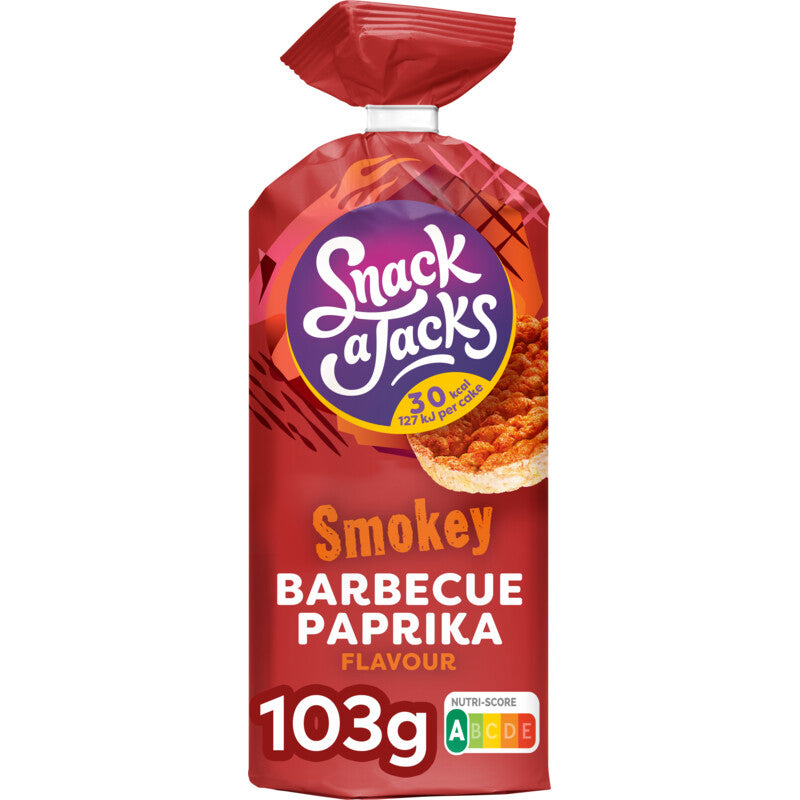 Snack a Jacks Rice Crackers BBQ Paprika - Worldwide Delivery - Order Online