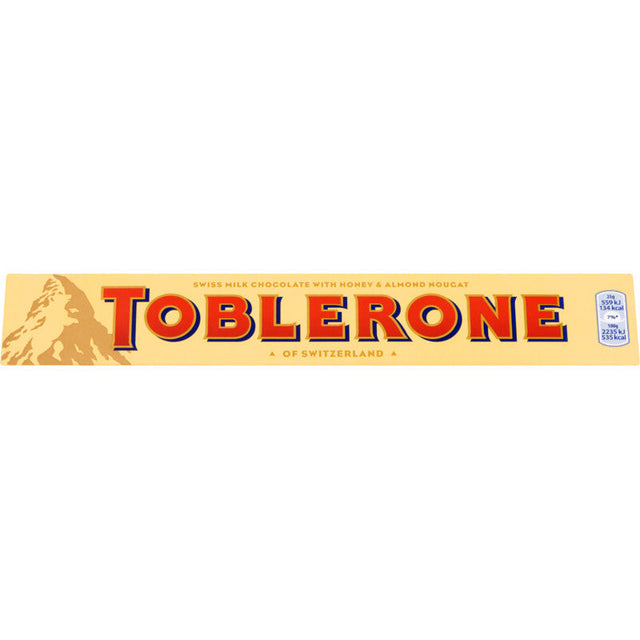 Toblerone Bar of Milk Honey Almond - Worldwide Delivery - Order Online