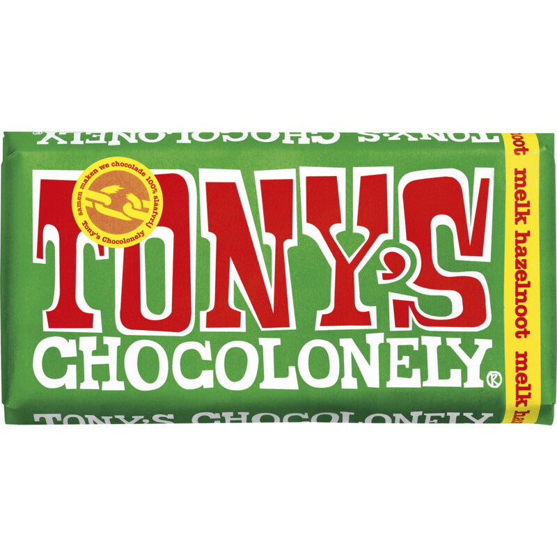 Tony's Chocolonely Milk Hazelnut - Worldwide Delivery - Order Online