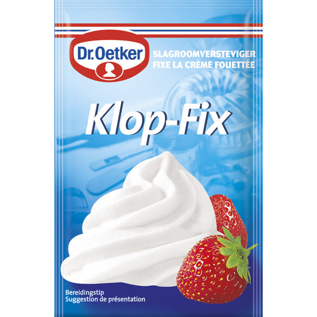 Dr. Oetker Klop-fix Cream topping stabiliser, 3 × 8g