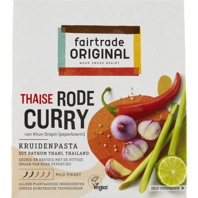 Fairtrade Original Red Curry Spice Paste - Worldwide Delivery - Order Online