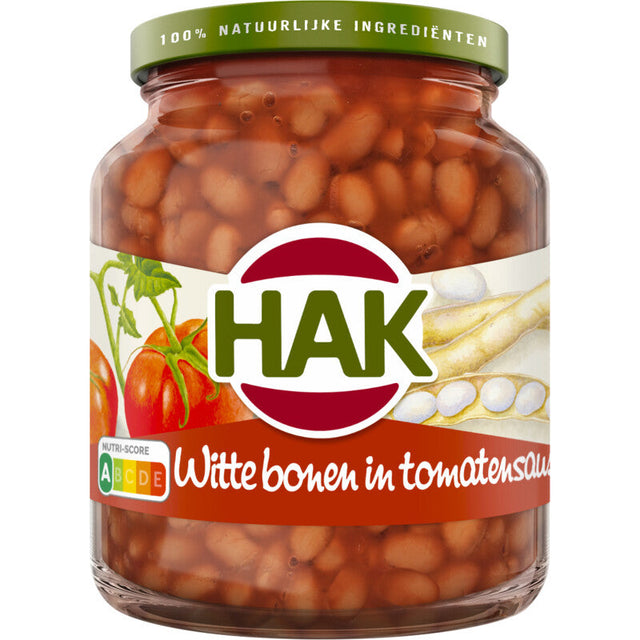 Hak White Beans in Tomato Sauce Jar - Worldwide Delivery - Order Online
