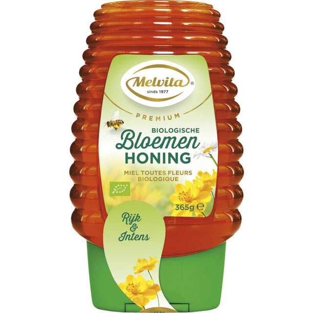 Melvita Premium Organic Flower Honey Bottle, 365g