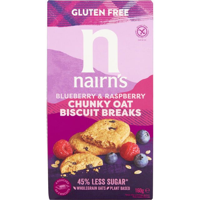 Nairn's Gluten Free Chunky Oats Blueber & Raspberry - Worldwide Delivery - Order Online