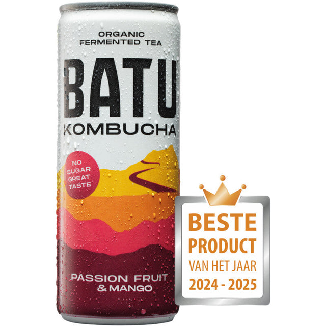 Batu Kombucha passion fruit & mango Iced tea 250ml