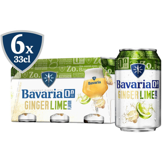 Bavaria 0.0% Fruity ginger lime Alcohol-free beer 6 × 330ml