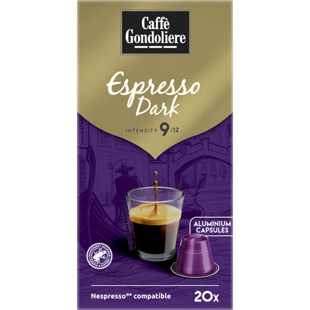 Caffe Gondoliere Espresso dark 20 capsules 110g