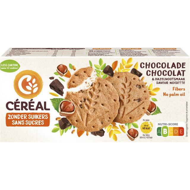 Céréal Chocolate hazelnootkoeken No Sugars 132g