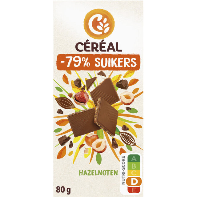 Céréal Milk Chocolate-Hazelnuts Less Sugars 80g