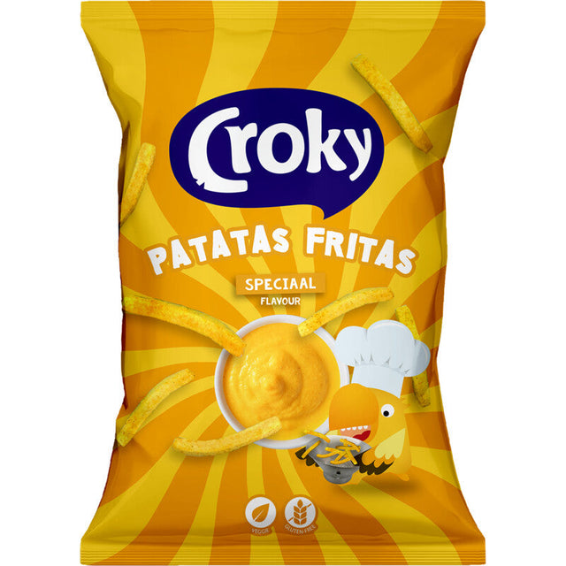Croky Patatas fritas speciaal Potato chips 100g