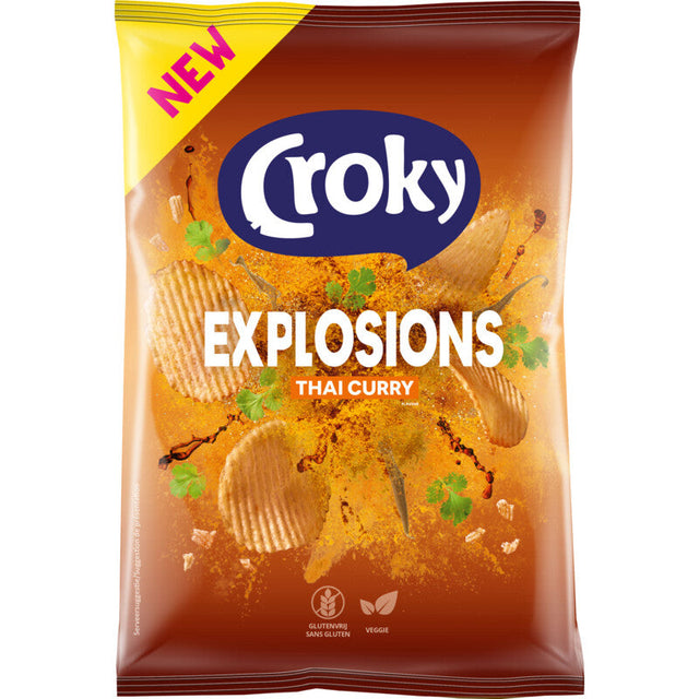 Croky Explosions Thai curry Potato chips 150g