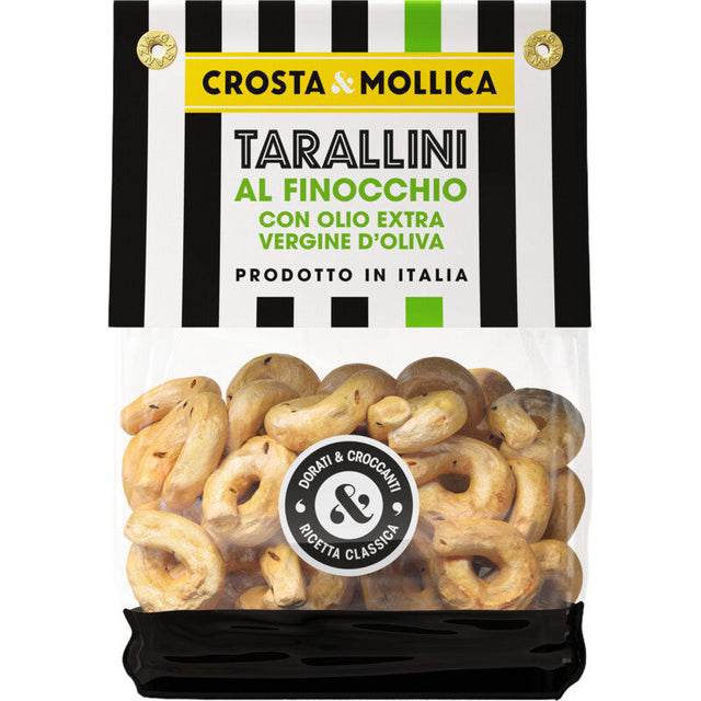 Crosta Mollica Tarallini venkelzaad Savoury snacks 180g
