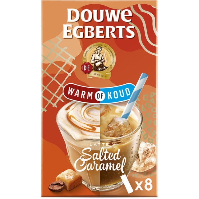 Douwe Egberts Warm of koud latte salted caramel Ground coffee 142g