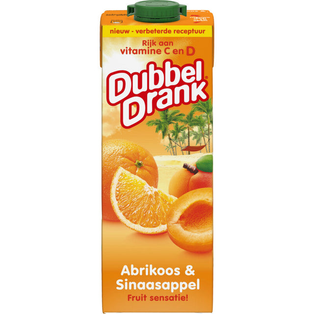 DubbelDrank Apricot & Orange Fruit drink 1l