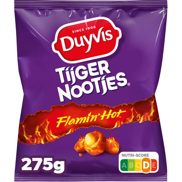 Duyvis Tijgernootjes flamin hot 275g