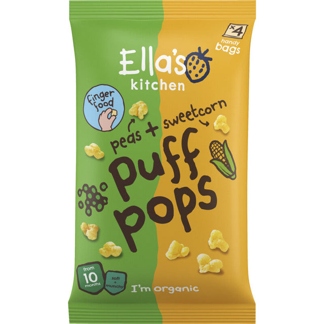 Ella's kitchen Puff pops Pea + Corn 10m+ Baby food 36g