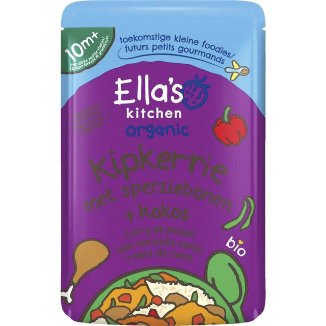 Ella's kitchen Chicken Curry with Green Beans & Coconut 10m+ Baby food 190g