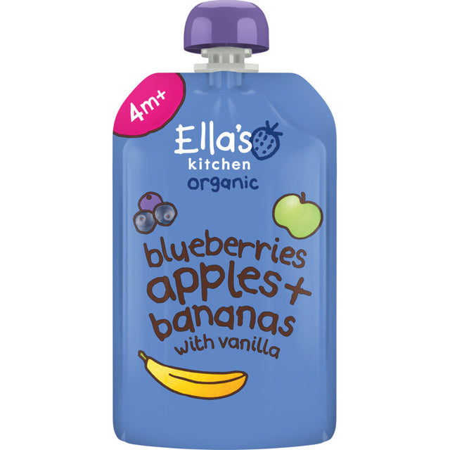 Ella's kitchen Blueberries, Apples, Banana 4m+ bio Baby food 120g