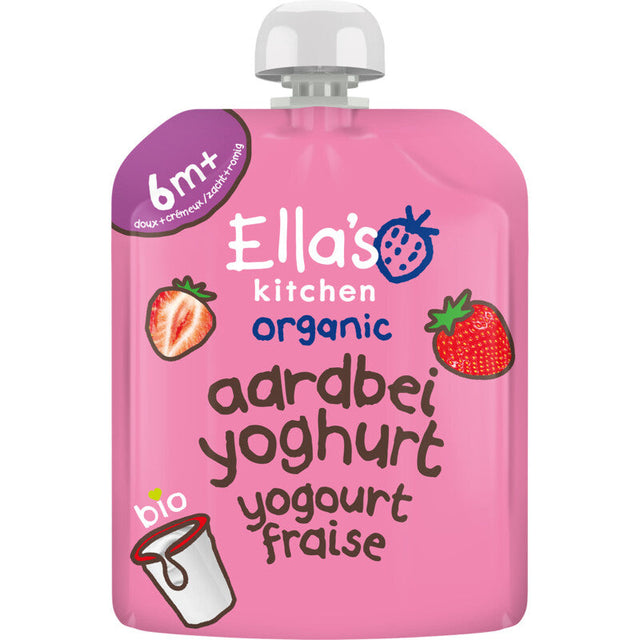 Ella's kitchen Organic Strawberries yoghurt 6m+ Baby food 90g