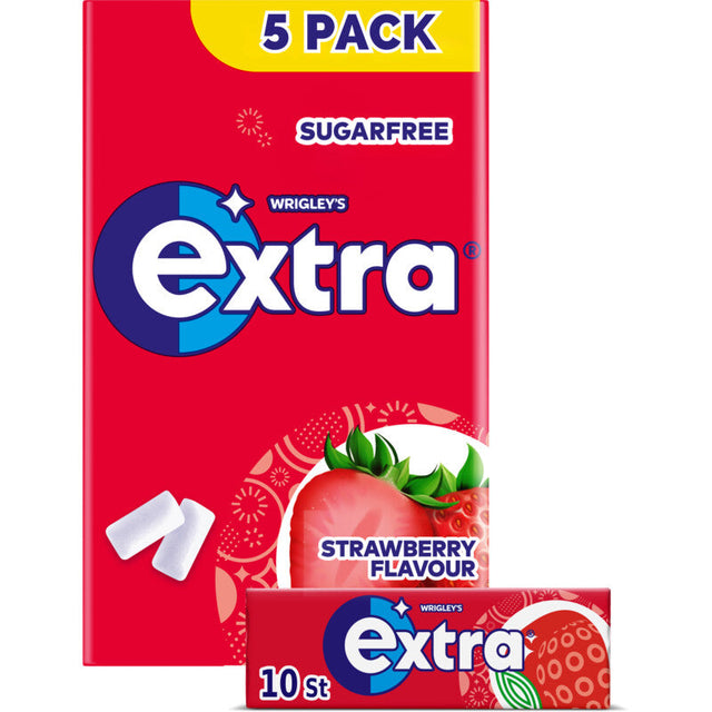 Extra Strawberry 5-pack Chewing gum 70g