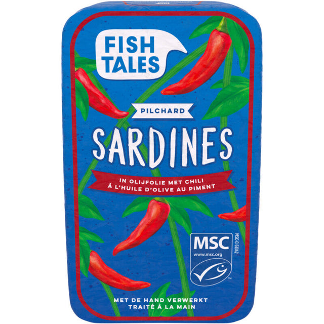 Fish Tales Sardines in Olive Oil with chili 120ml