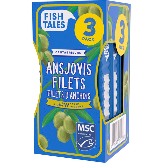 Fish Tales Ansjovisfilets in Olive Oil 3-pack 135ml