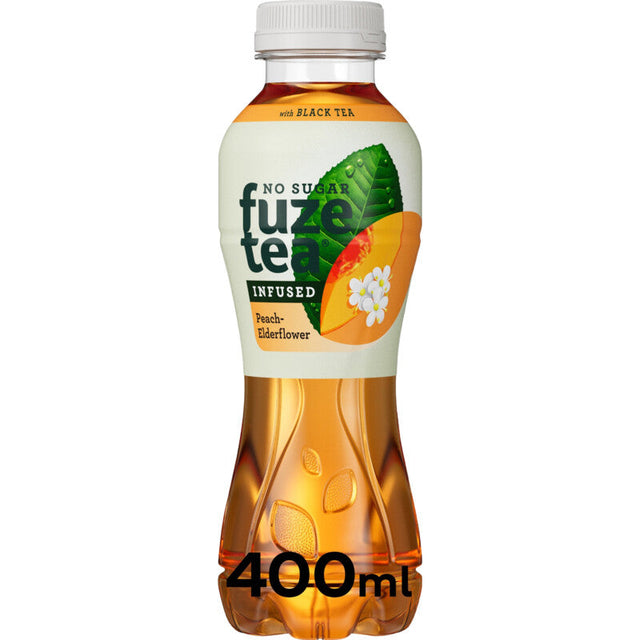 Fuze Tea Black tea peach elderflower no sugar 400ml