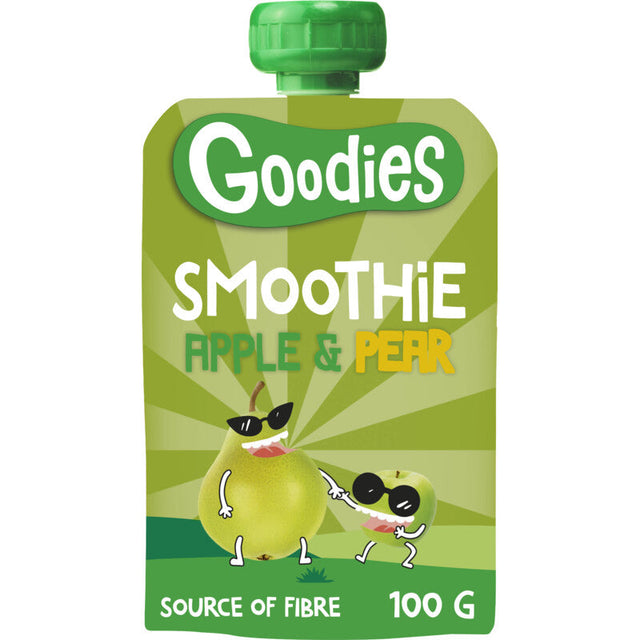 Goodies Fruit Purée Pouch smoothie Apple & Pear 3+ Baby food 100g