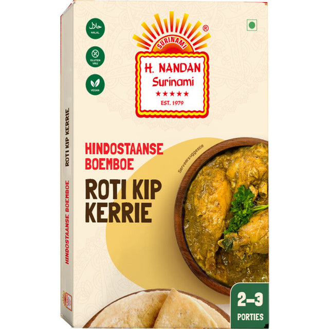 H. Nandan Hindostaanse boemboe roti Chicken Curry 70g