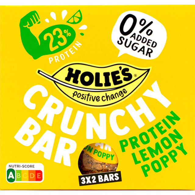 Holie's Crunchy bar protein lemon poppy 120g
