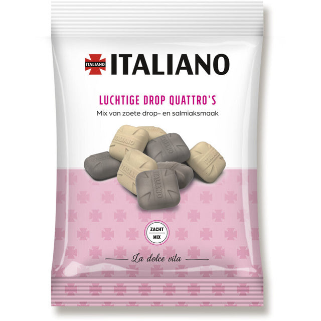 Italiano Luchtige Liquorice quattro's 140g