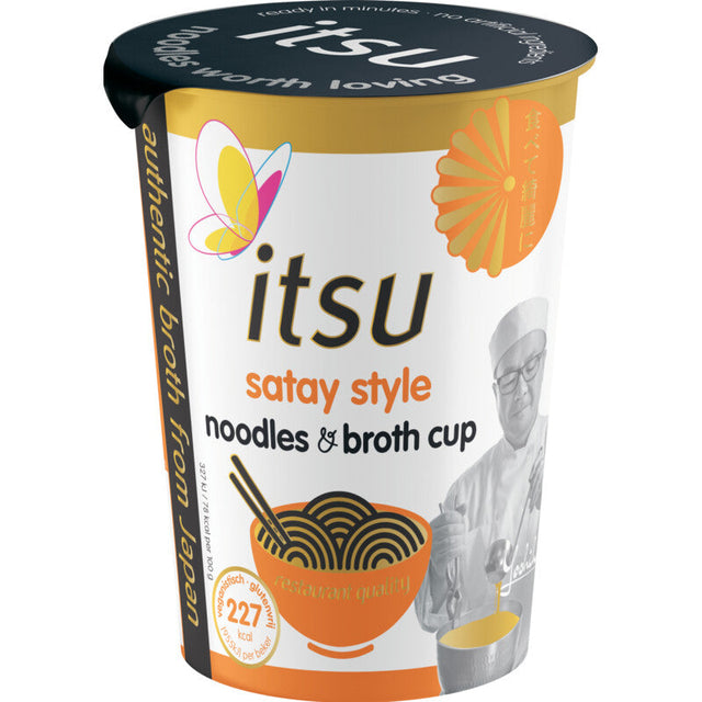 Itsu Satay style noodles & broth cup Stock 67g