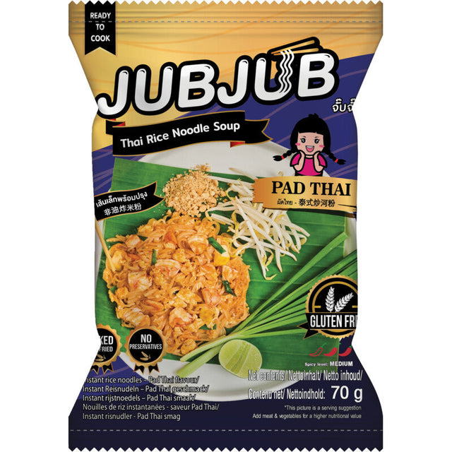 JubJub Instant Rice Noodle pad thai Gluten-Free 70g