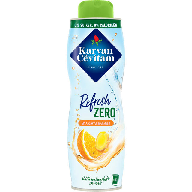 Karvan Cévitam Refresh zero Orange & Ginger Drink syrup 600ml