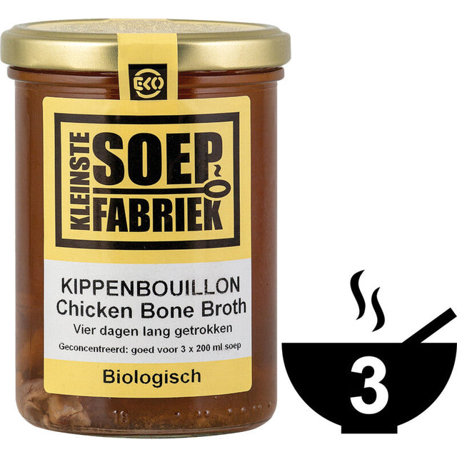 Kleinste Soep Fabriek Chicken Stock Organic 400g