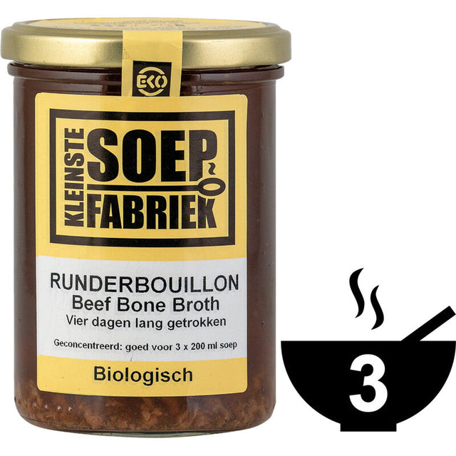 Kleinste Soep Fabriek Beef Stock Organic 400g